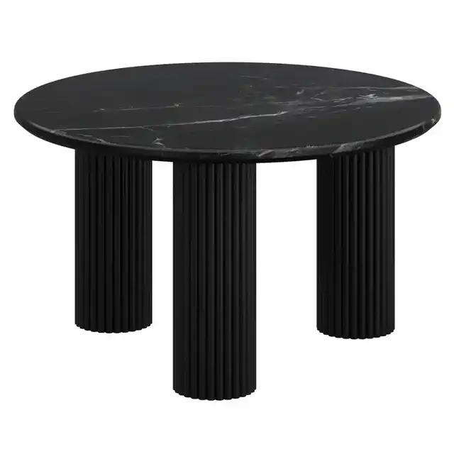 Jilsa Coffee Table in Black and Black