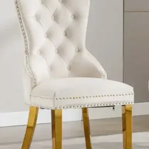 C 1453 - Chair (Creme Velvet) — 1 Chair