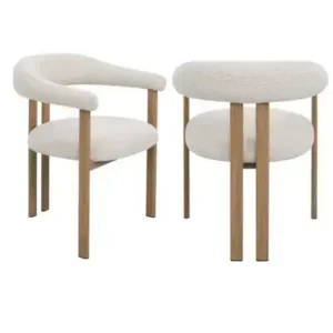 DINING CHAIR OAK/BEIGE — 1 Chair