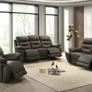 IF 8160 (Brown Leather Match) - 3Pc Power Recliner Set