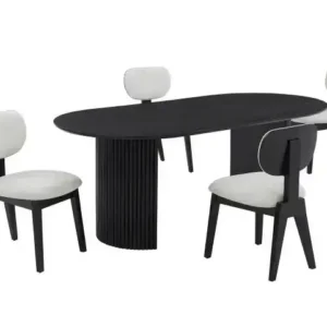 5-PIECE DINING SET - BLACK