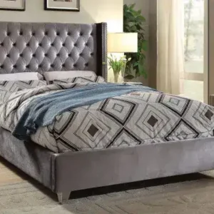 IF 5890 Grey Velvet - 54" Double Bed