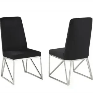 DINING CHAIR, SET OF 2 - BLACK