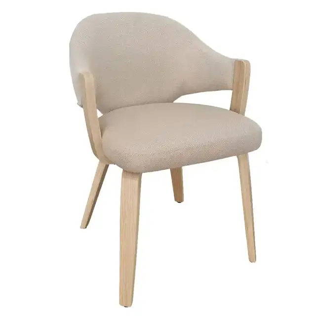 Bellaro and Freya 5pc Dining Set - Travertine Table and Toffee/Natural Chairs