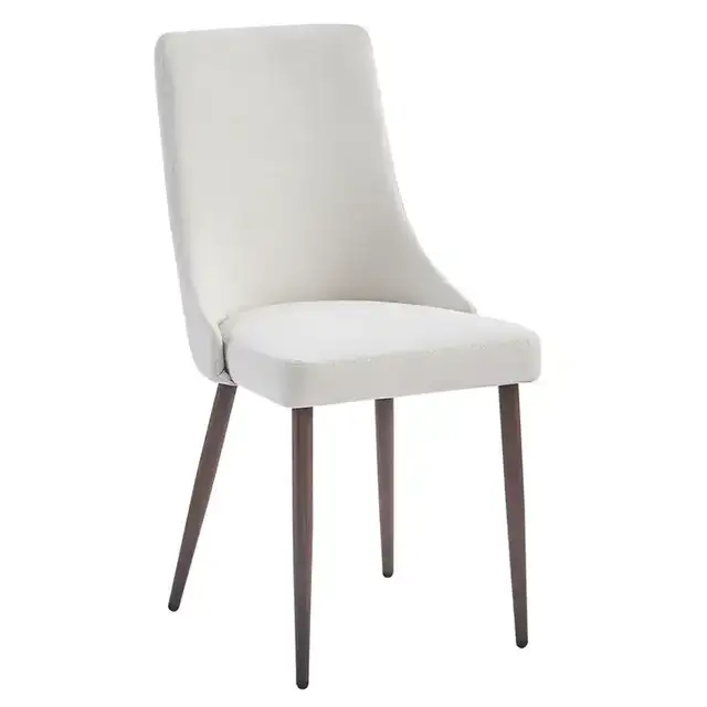 Cora Dining/Lounge Chair in Beige and Walnut — 1 Chair