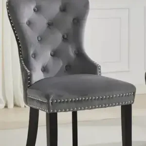 C 1225 - Chair (Grey Velvet) — 1 Chair