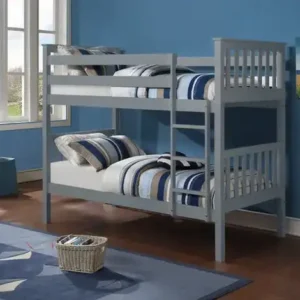 B 101 Single/Single Bunk Bed - Grey