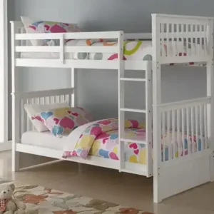 B 121 Single/Single Bunk Bed - White