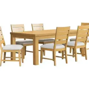 7-PIECE DINING SET - OAK