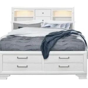Jordyn-White - 54" Double Platform Bed (No Box Req.)