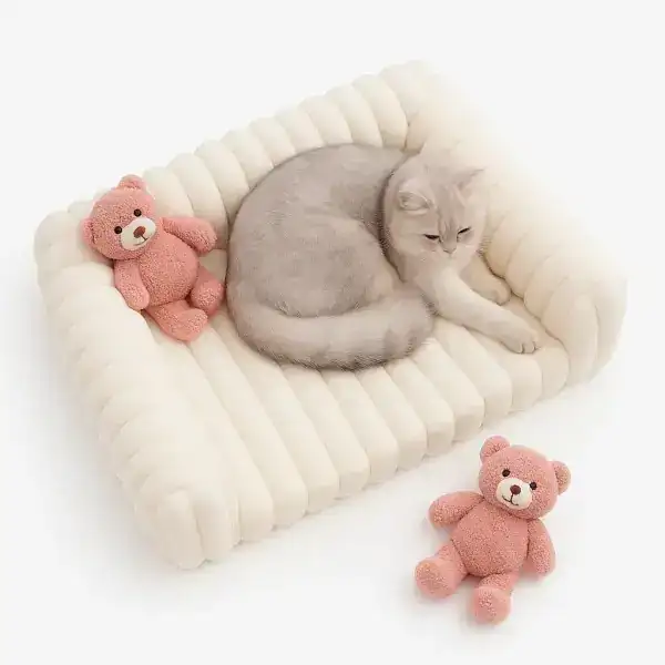PET BED - CREAM (OPEN BOX)
