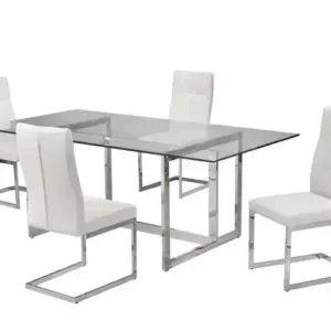 5-PIECE DINING SET-WHITE