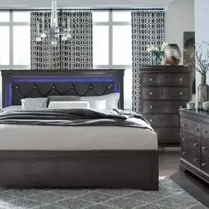 Pompei (Grey) - 54" Double Bed (Requires Box)
