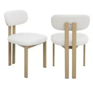 DINING CHAIR OAK/IVORY — 1 Chair
