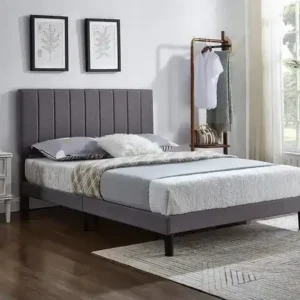 IF 5363 (Grey Fabric) - 60" Queen Bed