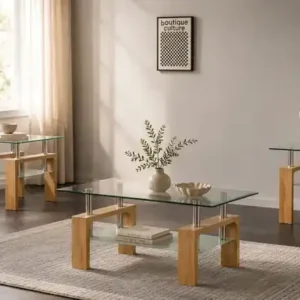 IF 2062 (Light Natural) - 3Pc Coffee Set (1xCoffee 2xEnds)