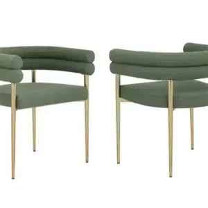 DINING CHAIR GREEN/GOLD — 1 Chair