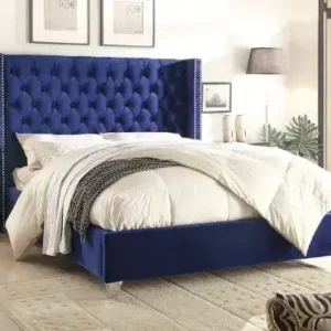 IF 5891 Blue Velvet - 78" King Bed
