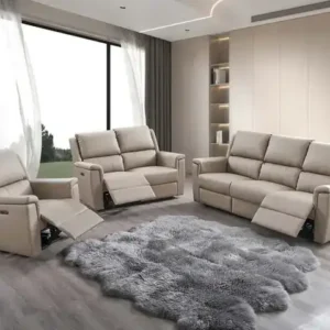 IF 8150 (Stone PU) - 3Pc Power Recliner Set