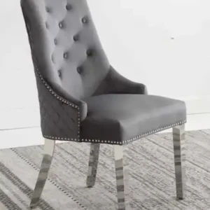 C 1250 - Chair (Grey Velvet) — 1 Chair