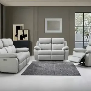 IF 8130 (Light Grey Leather Match) - 3Pc Power Recliner Set