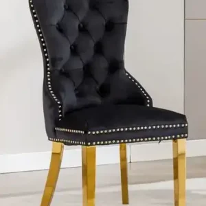 C 1451 - Chair (Black Velvet) — 1 Chair