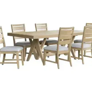 7-PIECE DINING SET - NATURAL