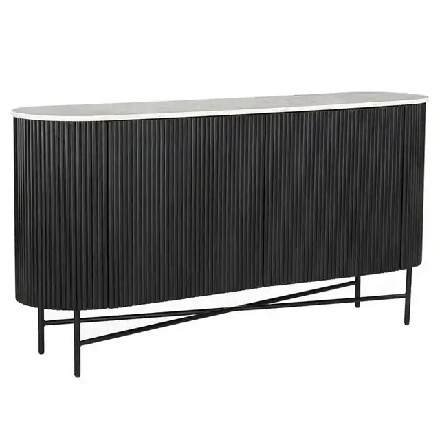 Reyna Sideboard, 57" in Black and White