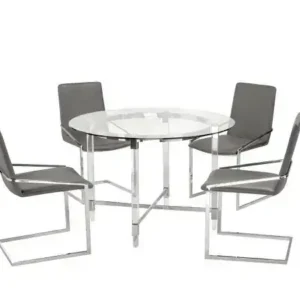 5-PIECE DINING SET - GREY