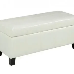STORAGE OTTOMAN - WHITE