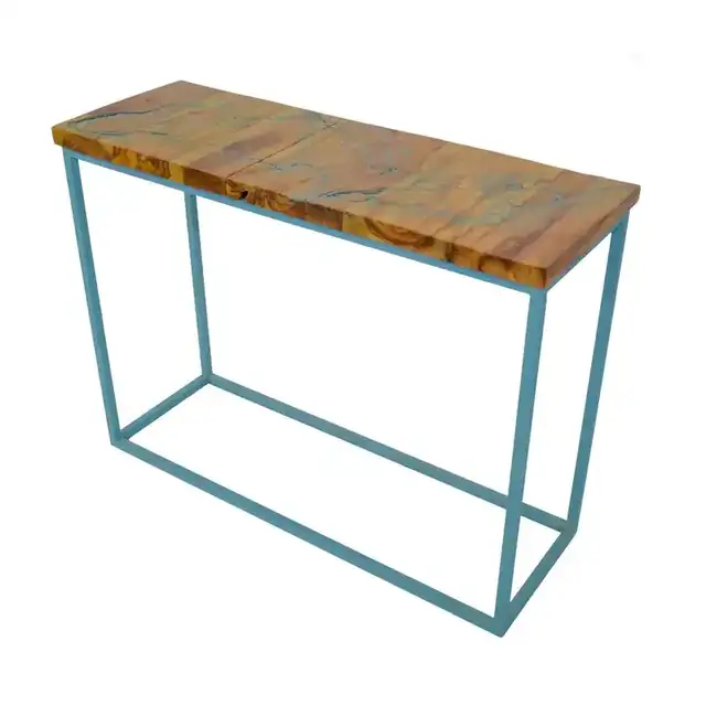 Burn-Pattern Teak Accent Piece — Design 02
