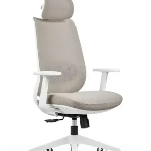 OFFICE CHAIR - TAUPE/WHITE