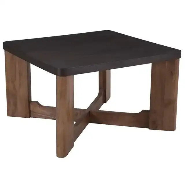 Merano Square Coffee Table in Mocha and Walnut