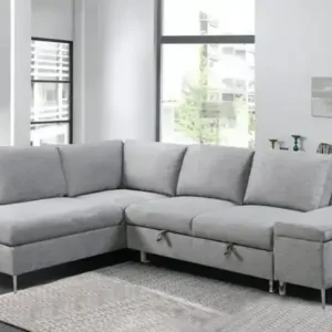 IF 9022 - LHF Sofabed Sectional (Grey Fabric)