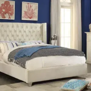 IF 5892 (Creme Velvet) - 54" Double Bed