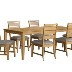 7-PIECE DINING SET - OAK