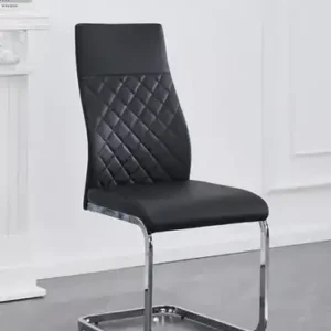 C-1574 - Chair (Black PU) Diamond — 1 Chair