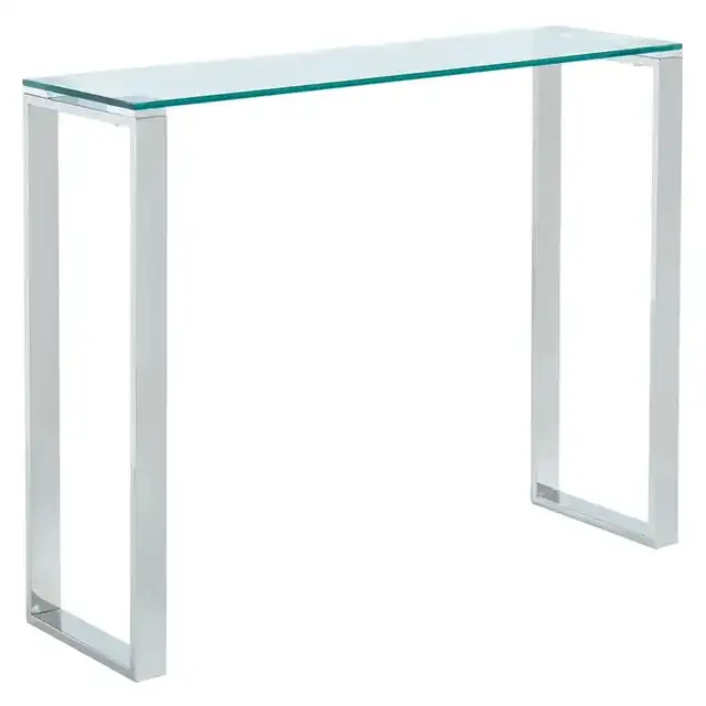 Zevon Console and Desk, 39.5" in Silver