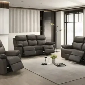 IF 8131 (Brown Leather Match) - 3Pc Power Recliner Set