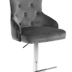 ST 6020 - Bar Stool - Grey Velvet