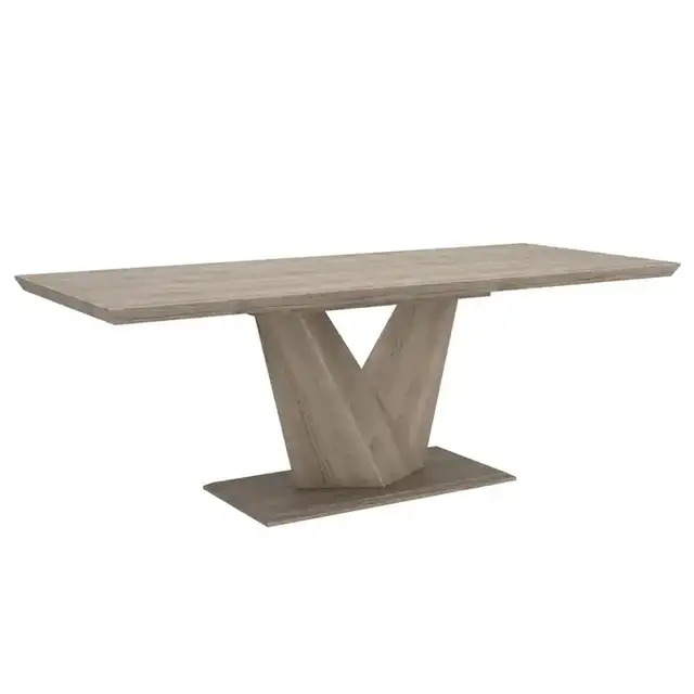 Eclipse Dining Table with Extension, 63"-87" in Washed Oak