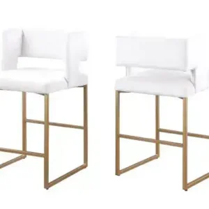 COUNTER STOOL, SET OF 2 - BEIGE