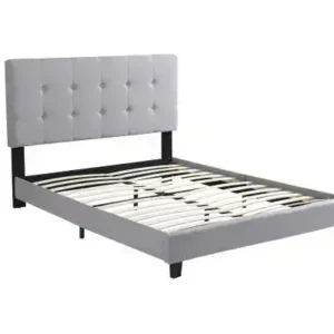QUEEN PLATFORM BED, SILVER