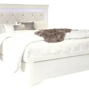 Pompei (White) - 54" Double Bed (Requires Box)