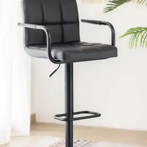 ST 7705 - Bar Stool - Black PU