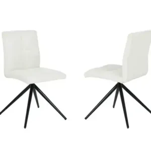 DINING CHAIR, SET OF 2, WHITE