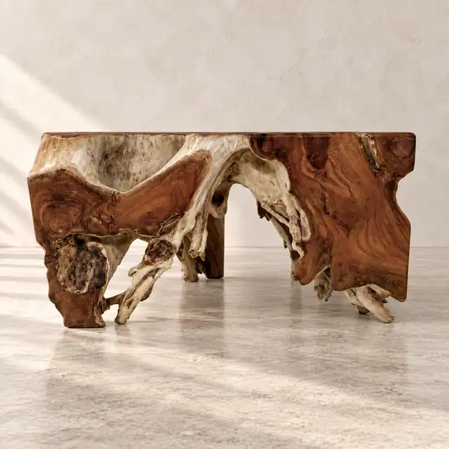 Square Root Coffee Table — Low Front Elevation