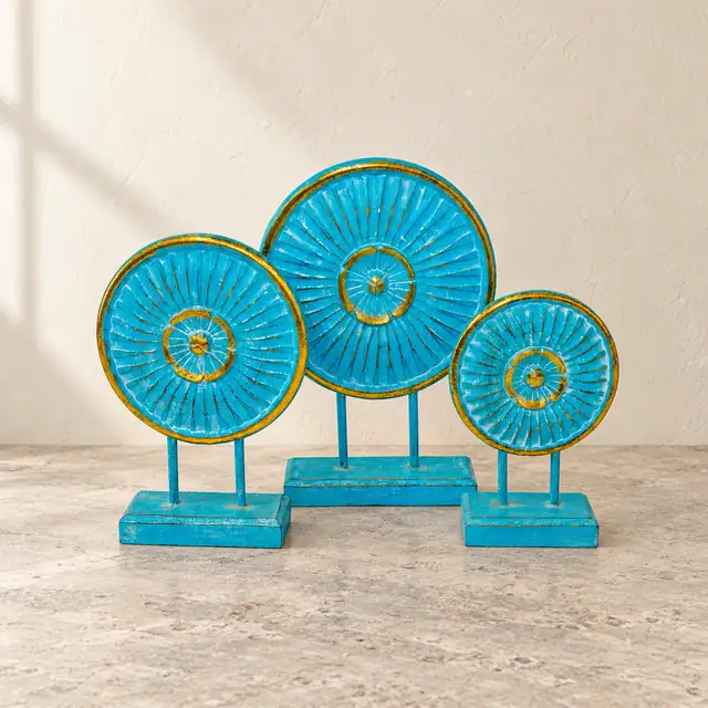 Fan decor (Blue) — Front Group View