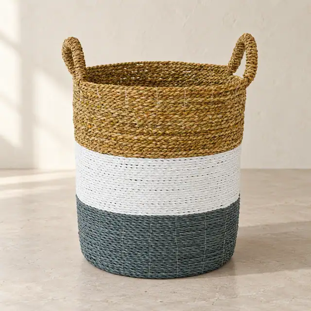 Rattan Large Basket — Front View