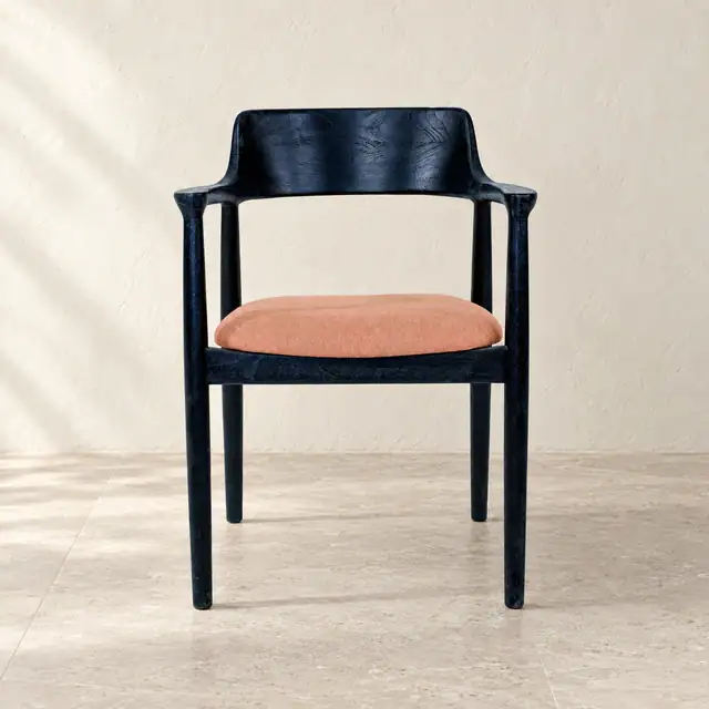 Solid Teak Dining Chair — Design 02 — Front View